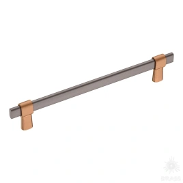 Brass Ручка рейлинг 771-192-Matt Roze-Titanium медный/графит 192 мм