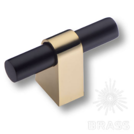 Brass Ручка кнопка 8966 0008 GL-AL6 глянцевое золото / чёрный