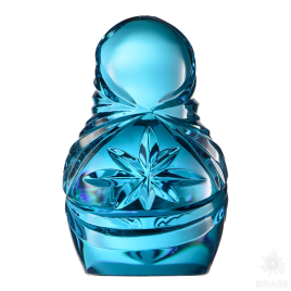 Brass 9491 Ручка "Матрёшка" Хрусталь, серия "Вдохновлённые Россией", Бирюза