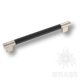 Brass Ручка рейлинг 9404-346 черный/никель 192 мм