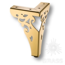 Brass Опора мебельная резная KAX-4626-0150-I01 глянцевое золото 150 мм