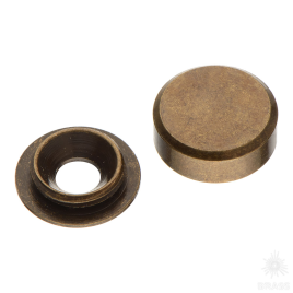 Brass Декоративная накладка с резьбой 00521 CUERO (14 мм) старая бронза