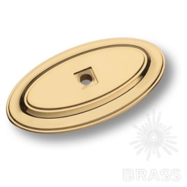 Brass Подложка для мебельных ручек 3042 овальная, глянцевое золото