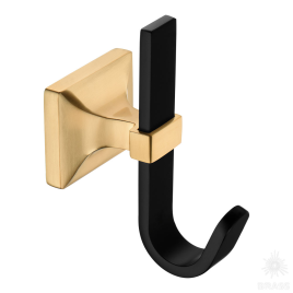 Brass Крючок мебельный 737 Hook Matt Gold-Matt Black сатинированное золото/черный