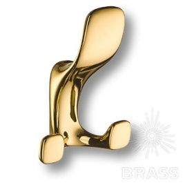 Brass Крючок мебельный трёхрожковый 2010 0080 GL глянцевое золото