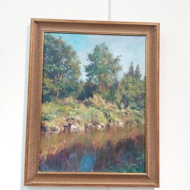 Картина "Деревья у ручья"