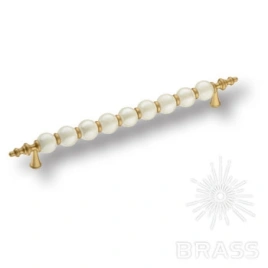 Brass Ручка скоба 2095-61-192-PEARL перламутровый / матовое золото 192 мм