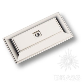 Brass Подложка для мебельных ручек 3041 прямоугольная, глянцевый никель