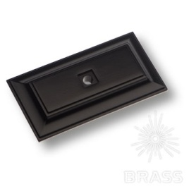 Brass Подложка для мебельных ручек 3041 прямоугольная, чёрная