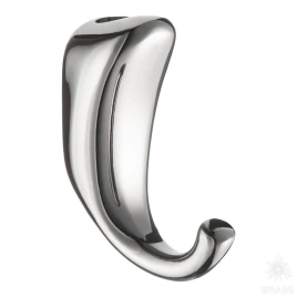 Brass Крючок мебельный однорожковый 2085 0024 PN глянцевый никель