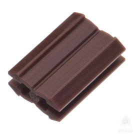 Brass Соединительная клипса "Ласточкин хвост" 11.05.840-0 пластик, цвет коричневый