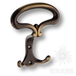 Brass Крючок мебельный трёхрожковый 15.719.00.04 старая бронза