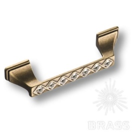 Brass Ручка скоба 15.127.96.SWA.12 античная бронза с кристаллами Swarovski 96 мм