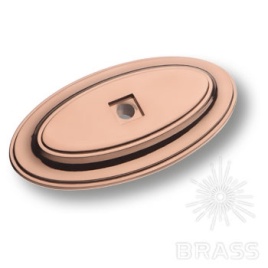Brass Подложка для мебельных ручек 3042 овальная, розовое золото