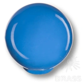 Brass Ручка кнопка детская 626AZM2 шар голубой глянцевый