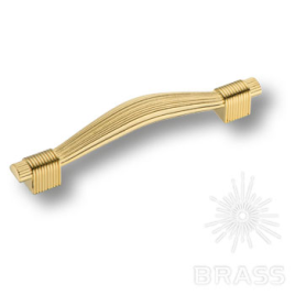 Brass Ручка скоба 7492-100 глянцевое золото 96 мм