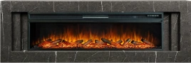 Каминокомплект Line 60 SFT Stone Touch - Серый мрамор с очагом Vision 60 LOG LED