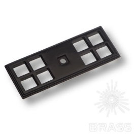 Brass Подложка для мебельных ручек 3032 прямоугольная, чёрная