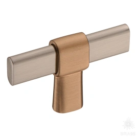 Brass Ручка кнопка 71-Light Bronze-Brushed Nikel светлая медь/никель