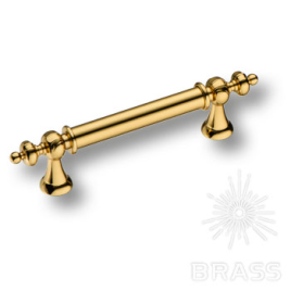 Brass Ручка скоба 1670-60-96-052 глянцевое золото гладкая 96 мм