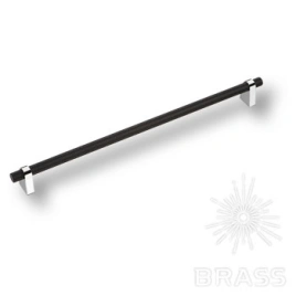Brass Ручка рейлинг 8952 0320 CR-AL6 глянцевый хром/чёрный 320 мм