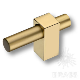 Brass Ручка кнопка 8954 0008 GL-BB глянцевое золото / матовое золото