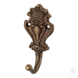 Brass Крючок мебельный однорожковый 151030O античная бронза