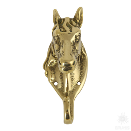 00096 Вешалка "Голова коня", латунь