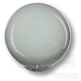 Brass Ручка кнопка детская 626GR2 шар серый глянцевый