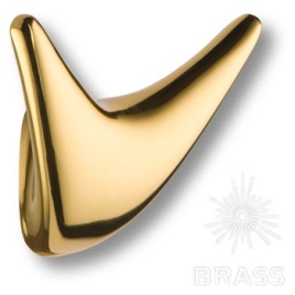 Brass Крючок мебельный двухрожковый 2025 0091 GL глянцевое золото