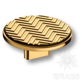 Brass Ручка кнопка 4198 глянцевое золото