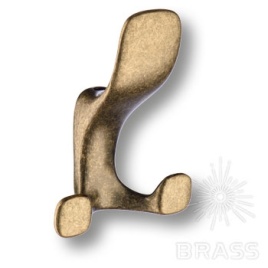 Brass Крючок мебельный трёхрожковый 2010 0080 AVM античная бронза