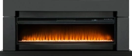 Каминокомплект Lindos Graphite Grey (линейный) с очагом Vision 60 LED