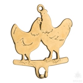 15216-B Крючок "Курочки", латунь