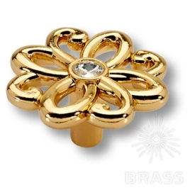 Brass Ручка кнопка 15.375.36 SWA 19 глянцевое золото 24K