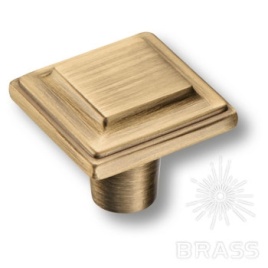 Brass Ручка кнопка 3305 0008 ABM состаренная латунь