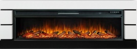 Каминокомплект Modern 60 SFT (Разборный) - Белый с черным с очагом Vision 60 LOG LED