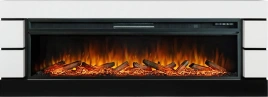Каминокомплект Modern 60 SFT (Разборный) - Белый с черным с очагом Vision 60 LOG LED
