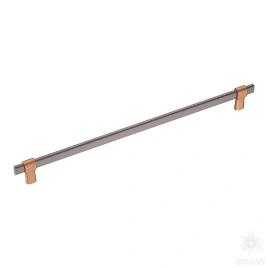 Brass Ручка рейлинг 771-320-Matt Roze-Titanium медный/графит 320 мм
