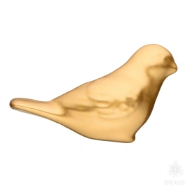 Brass Ручка кнопка 10629 BIRD GOLD LEFT птичка керамика золотой