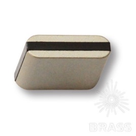 Brass Ручка кнопка 429025MP04PL15 матовый никель с коричневой вставкой 16 мм