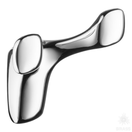 Brass Крючок мебельный двухрожковый 2005 0080 CR глянцевый хром