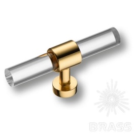 Brass Ручка кнопка BU 020.00.19 глянцевое золото 160 мм