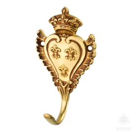Brass Крючок мебельный однорожковый 152010H французское золото