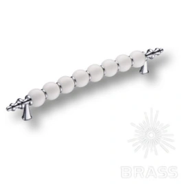 Brass Ручка скоба 2095-10-160-000 белый / глянцевый хром 160 мм