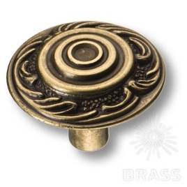 Brass Ручка кнопка 15.306.02.12 античная бронза