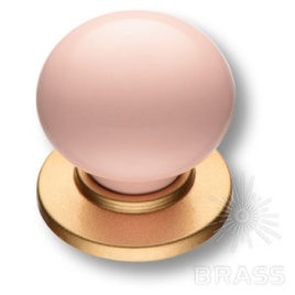 Brass Ручка кнопка 3005-61 MAT-PINK (3005-61-PINK) матовый розовый / матовое золото