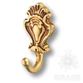 Brass Крючок мебельный однорожковый 151030H французское золото