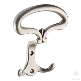 Brass Крючок мебельный трёхрожковый 15.719.00.16 старое серебро