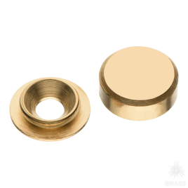 Brass Декоративная накладка с резьбой 00513 POLISHED (14 мм) глянцевое золото